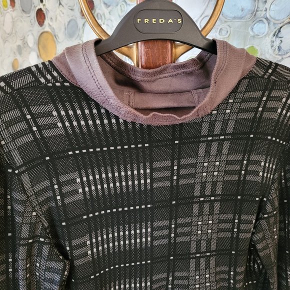 Beate Heymann Street Couture Faux Leather and Plaid Tunic US 6 - Picture 4 of 9